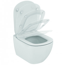 Pack WC Geberit duofix UP100 + Cuvette Ideal Standard Tesi Aquablade + Plaque de commande Delta21 blanche