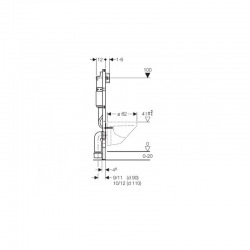 Geberit Pack WC Geberit duofix UP100 + Cuvette Jika (groupe Roca-Laufen) + Plaque de commande Delta21 chrome