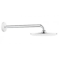 Grohe Rainshower Cosmopolitan 210 Ensemble douche de tête et bras 422 mm, 1 jet, blanc/chromé (26171LS0)