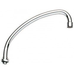 Grohe Bec tubulaire pour robinetterie verticale de cuisine, 1/2", Chromé (13077000)