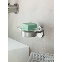 Grohe Essentials Porte savon avec support, Supersteel (40444DC1)