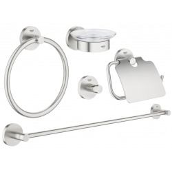 Grohe Essentials Set d’accessoires 5 en 1, Supersteel (40344DC1)