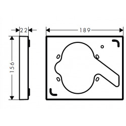 Rosace de compensation pour ShowerSelect avec porter/fixfit intégré, chromé (13601000)