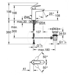 Grohe Mitigeur Lavabo M , DN 15 (MitigeurM2)