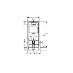 Pack WC Geberit duofix UP100 + Cuvette Ideal Standard Connect Air + Plaque de commande Delta 21 blanche