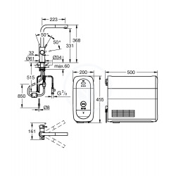 Grohe Blue Home Kit de démarrage Mitigeur bec L Chrome (31539000)