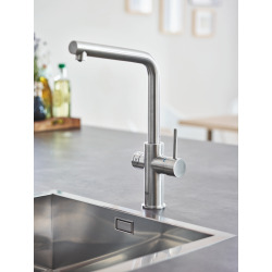 Grohe Blue Home Kit de démarrage Mitigeur bec L Supersteel (31454DC1)