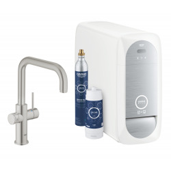 Grohe Blue Home Kit de démarrage Mitigeur bec U Supersteel (31456DC1)