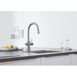 Grohe Blue Home Kit de démarrage Mitigeur bec C Supersteel (31541DC0)