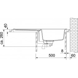 Franke Euroform EFG 614-78, 780x475 mm, vanilla (114.0285.621)