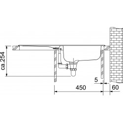 Franke Euroform évier - EFL 614-78 Acier inoxydable, 780x475 mm + siphon (101.0286.768)