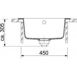 Franke RONDO - Fragranit évier ROG 610-41 artic blanc , 510mm, cuve ronde (114.0284.726)