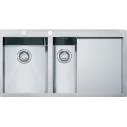 Franke PLANAR - Inox évier PPX 251/651 TL, 1000x512 mm, gauche + siphon (127.0203.467)