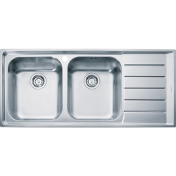 Franke Neptun - Inox Evier NEX 621/2, 1160x510 mm, siphon (101.0199.895)