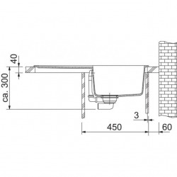 Franke Orion - OID 611-78 Tectonite® Vulcano, 780x500 mm (114.0395.185)