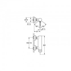 Set Mitigeur + Flexible + Douchette + Support Graphite (SetGraphite4)