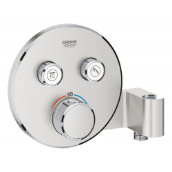 Grohe Grohtherm SmartControl Thermostatique pour installation encastrée 2 sorties, Supersteel (29120DC0)