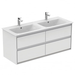 Ideal Standard CONNECT AIR Lavabo-plan double 124 x 46 cm blanc (E027301)