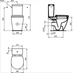 Pack WC Ideal Standard Connect Space (E129601)