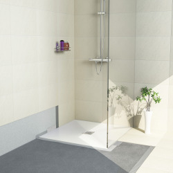 Receveur de douche à carreler Aqua Centré 1200 x900x40mm siphon vertical offert (4512089 + 4512008)