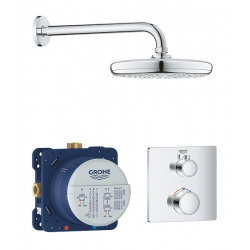 Grohe Set de douche Tempesta 210 avec thermostat encastré, chrome (34728000)