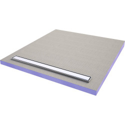 ACKOBOARD Aqua line easy  Receveur à carreler avec barrette inox 180x90 cm