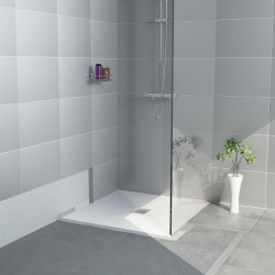 Jackon Receveur de douche à carreler Aqua Centré 1200x1200x40mm siphon horizontal offert (4512090 + 4512007)