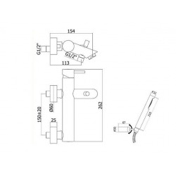 Light - Set mitigeur bain/ douche (LIG023CR)