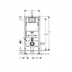 Rimless Geberit Pack Bati WC (39186rimless-GEB1)