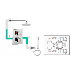 Paffoni Mitigeur de douche encastré (LIG018ROSE)