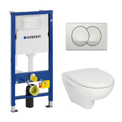 Geberit Pack WC Geberit duofix UP100 + Cuvette Jika (groupe Roca-Laufen) + Plaque de commande