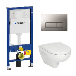 Geberit Pack WC Geberit duofix UP100 + Cuvette Jika (groupe Roca-Laufen) + Plaque de commande