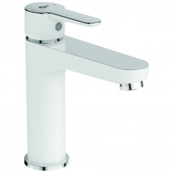 Ideal Standard Mitigeur de lavabo avec bonde clic-clac, blanc/chrome (BC202HO)