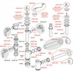 Siphon de lavabo DN32 avec écrou 5/4 " (A430)