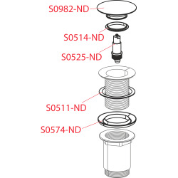 Bonde pour lavabo click-clack 5/4 " (A395B)