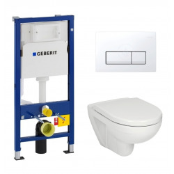 Geberit Pack WC Geberit duofix UP100 + Cuvette Jika (groupe Roca-Laufen) + Plaque de commande