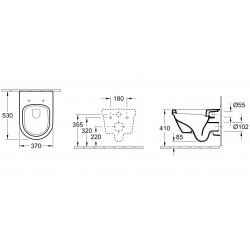 Architectura Cuvette ovale à fond creux + abattant avec frein de chute (SetArchitectura)