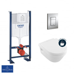 Pack WC Rapid SL autoportant + cuvette Villeroy&Boch Architectura + plaque Skate Cosmo chrome (ProjectArchitectura-1)