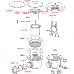 Alca Siphon pour receveur de douche, chromé (A49CR)