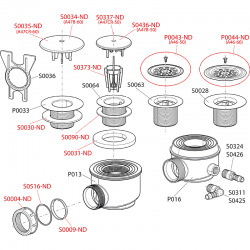 Siphon pour receveur de douche, chromé 60 (A47CR-60)