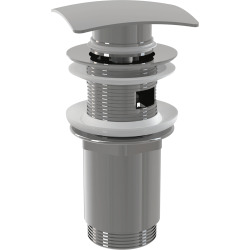 Siphon de vidange CLIC /CLAC 5/4 pour lavabo, mental et bouton carré (A393)