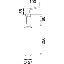 Distributeur de détergent, 500 ml, chromé