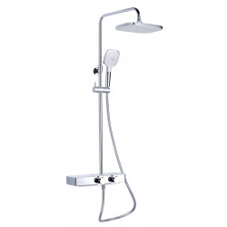 colonne de douche avec mitigeur thermostatique blanc / chrome (SATSSTHP)