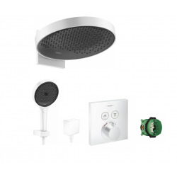 Ensemble encastré de douche 2 fonctions Rainfinity / ShowerSelect, Blanc mat (88001279)