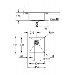 K700 Évier en acier inoxydable, Inox (31578SD1)