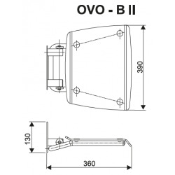 Ovo-B II-Clear siège de douche rabattable PMR pour cabine de douche (B8F0000051)