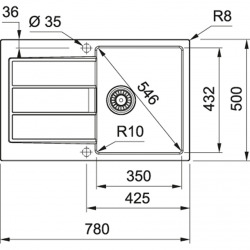 SIRIUS - 2.0 S2D 611-78 Tectonite® Evier à encastrer Noir