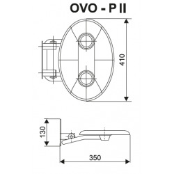 Ovo-P II-Opal siège de douche rabattable PMR pour cabine de douche (B8F0000049)