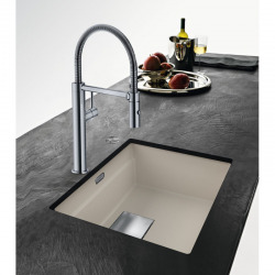 Kubus 2 KNG 110-52 Fragranit+ Évier de cuisine sous-plan Blanc glace