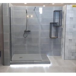 Receveur de douche rectangulaire Stone 100x80 cm marbre coulé, gris (SIKOSTONE10080SGR)